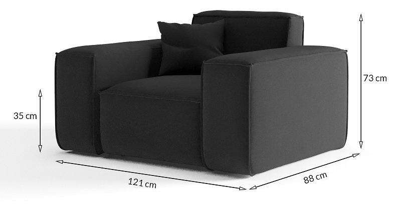Sessel LUGA Abmessungen
